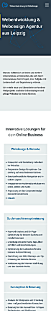 Webdesign Smartphone - Referenz Vorschau für manato.de